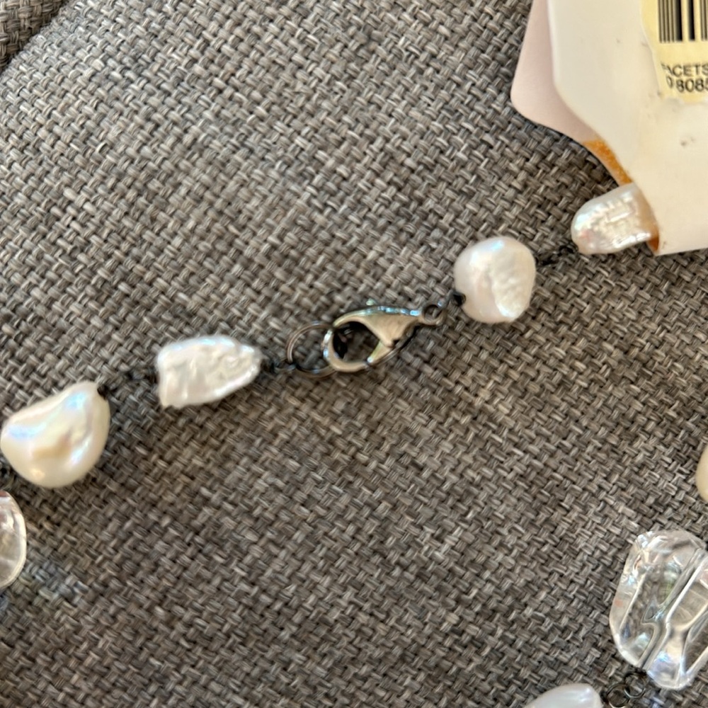 NWT Coldwater Creek pearl and sterling necklace - Picture 6 of 6